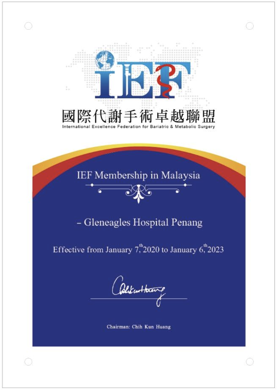 IEF membership certificate